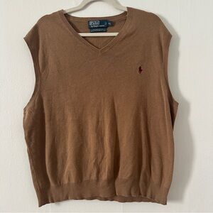 Polo by Ralph Lauren Men's Chestnut Brown Sweater Vest size XL